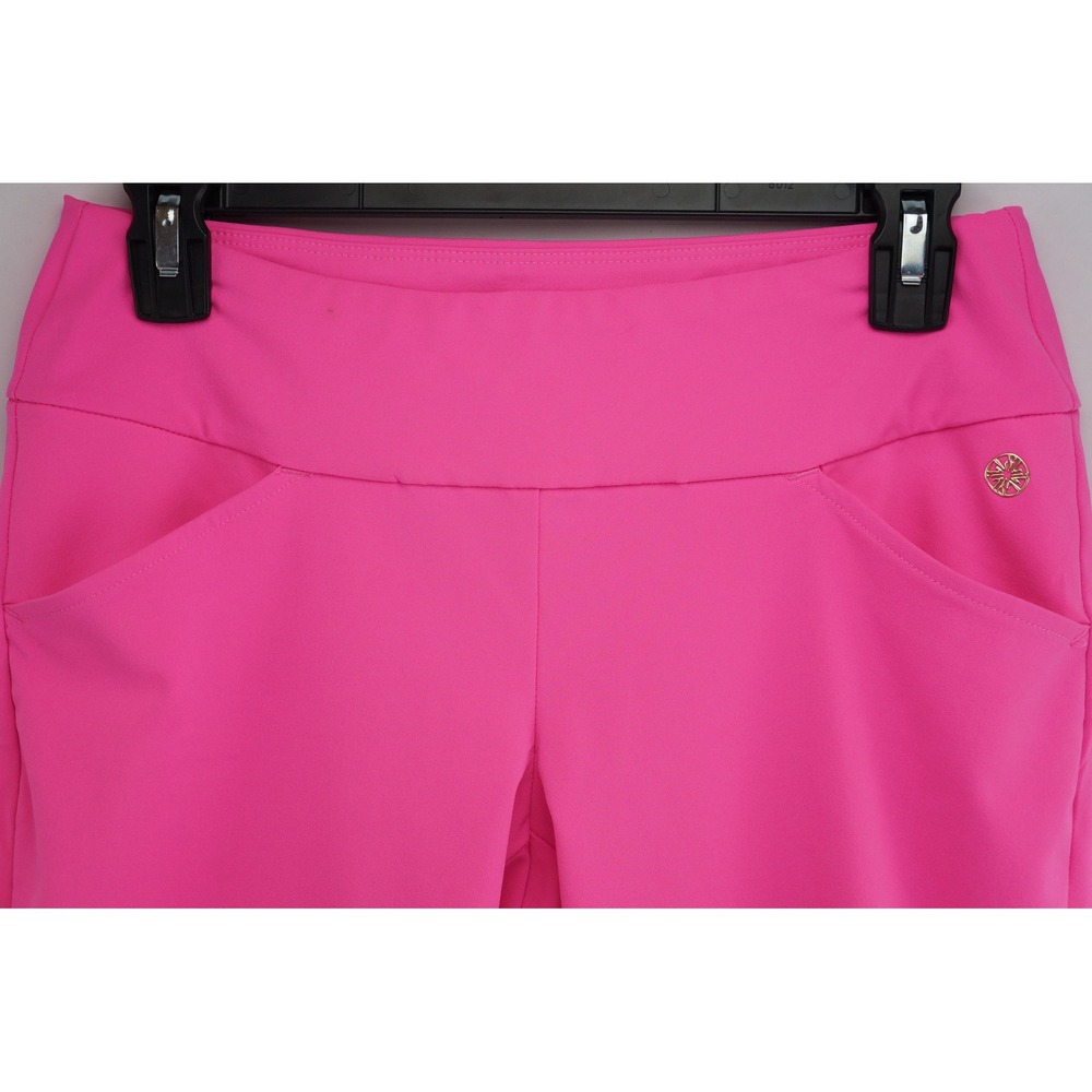 Lilly Pulitzer Luxletic Pants Size 2 Pink Activewear Stretch Fair Stain - Picture 2 of 6